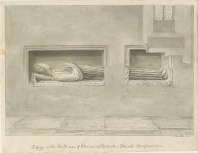 Standon Church - Wall Tomb to Nicholas Hyde by John Buckler