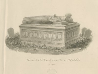 Stone Church - Tomb of William Crompton by John Buckler