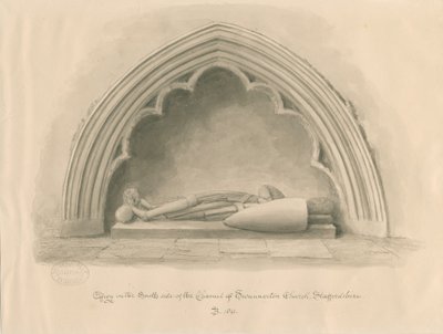Swynnerton Church - Effigy by John Buckler