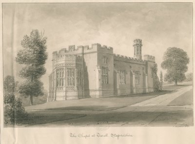 Chapel at Tixall Hall, Tixall by John Buckler