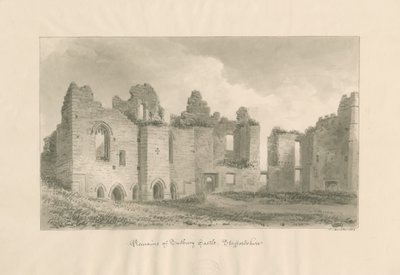 Tutbury Castle - Remains from Inner Courtyard by John Buckler