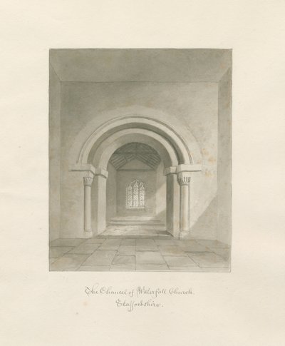 Waterfall Church - Interior of Chancel by John Buckler