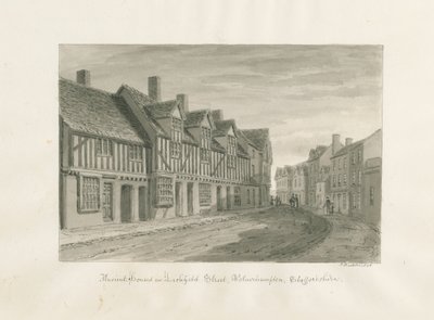 Wolverhampton - Ancient Houses in Lichfield Street by John Buckler