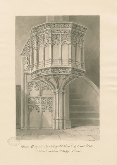 Wolverhampton - Stone Pulpit in St. Peter