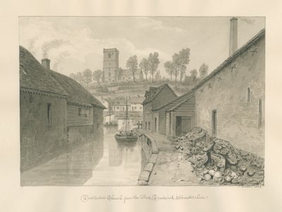 Worcestershire - Droitwich - Dodderhill Church Distant View by John Buckler