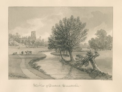 Worcestershire - Droitwich - West View of Town by John Buckler