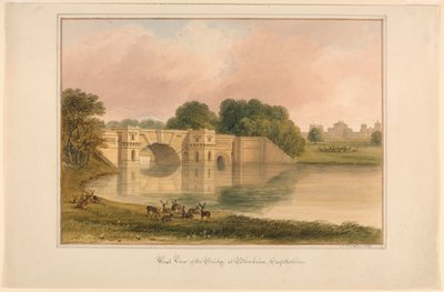 West View of Bridge at Blenheim, Oxfordshire by John Buckler, F.S.A.