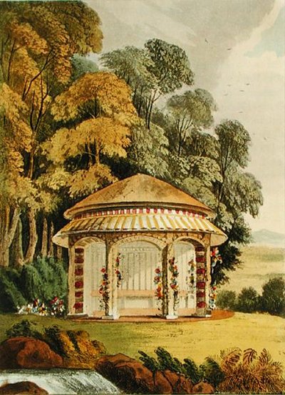 A Woodland Seat, from Ackermann