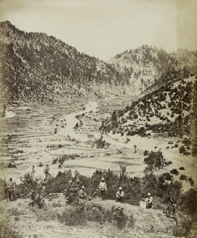 A view of the route taken by front attack of Peiwar Kotal, 1878-79 by John Burke