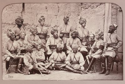 British and Native officers, 3rd Regiment of Bengal Cavalry by John Burke