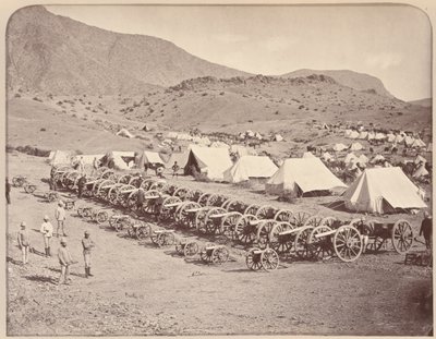 Captured Guns from Ali Musjid Parked on Shergai Heights by John Burke