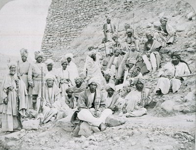 Khyber Chiefs and Khans, Jamrud Fort, North West Frontier, 1878 by John Burke