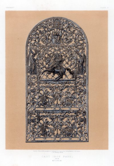 Cast Iron Panel from Mulheim, Germany by John Burley Waring
