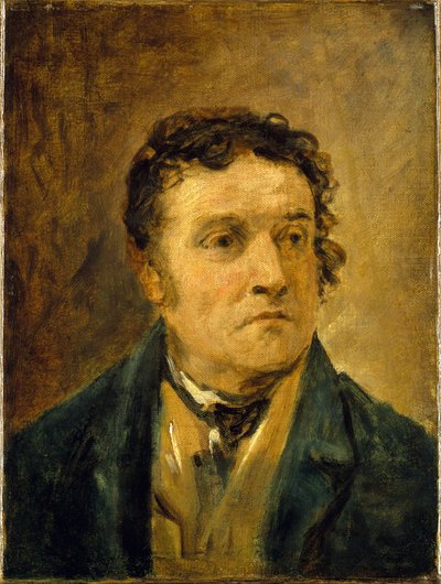 Portrait of Thomas Allen, a resident of Greenwich Hospital, circa 1832, commemorating the Battle of Trafalgar (1805) by John Burnet