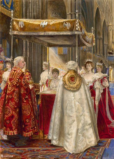 Coronation of King Edward VII and Queen Alexandra by John Byam Liston Shaw
