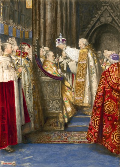 Coronation of King Edward VII and Queen Alexandra, 1904 by John Byam Liston Shaw