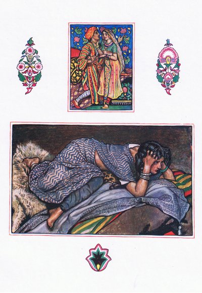 Deserted gipsys song: Hillside Camp, illustration from The Garden of Kama (and other lyrics from India) by John Byam Liston Shaw