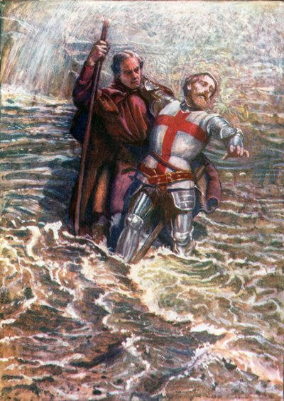 Hopeful Helps Christian to Cross the River by John Byam Liston Shaw