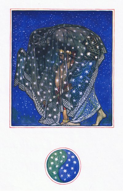 Reverie: Zamur-u-Din: For a thousand years neath a thousand skies night has brought men here, illustration from The Garden of Kama (and other lyrics from India) by John Byam Liston Shaw