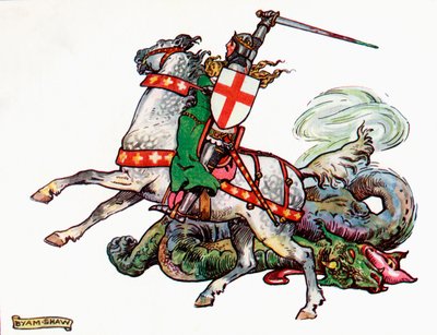 St. George and the Dragon, illustration from Princess Marie-José