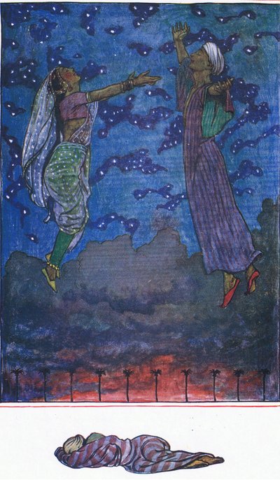 Three songs of Zahir-u-Din, illustration from The Garden of Kama (and other lyrics from India) by John Byam Liston Shaw