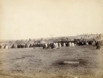 Indian Council in Hostile Camp, 1891 by John C. H. Grabill