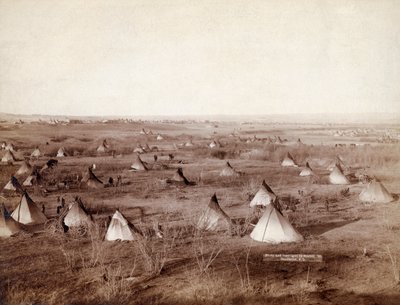 Lakota Tribal Village in 1891 by John C. H. Grabill