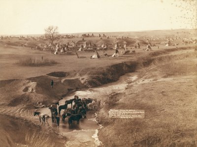 The great hostile Indian camp on River Brule near Pine Ridge by John C. H. Grabill
