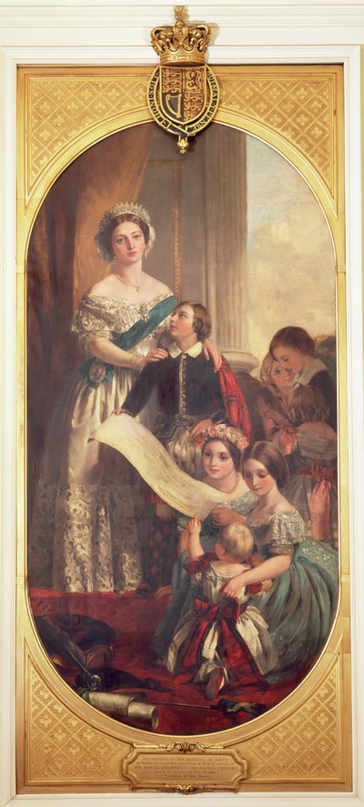 Queen Victoria with Albert Edward, the Prince of Wales, Victoria, the Princess Royal and other members of the Royal Family, 1864 by John Calcott Cope