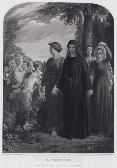 Il Penseroso (engraving) by John Callcott Horsley