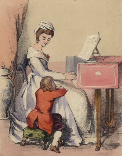 Marie Antoinette Singing to the Dauphin, Son of King Louis XVI by John Callcott Horsley