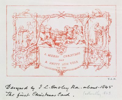 The First Christmas Card, by J.C. Horsley, 1843 by John Callcott Horsley