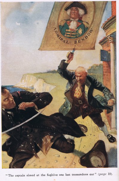 The Captain Aimed at the Fugitive on Last Tremendous Cut, Illustration from 