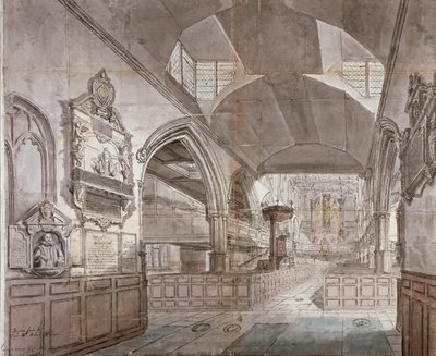 Church of St Giles without Cripplegate, City of London by John Carter