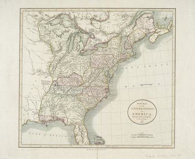 A new map of the United States of America, from the latest authorities by John Cary