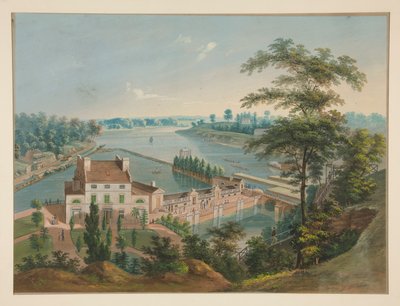 Water works in Fairmount Park, Philadelphia by John Caspar Wild