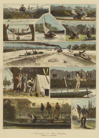 A Holiday on the Thames by John Charles (after) Dollman