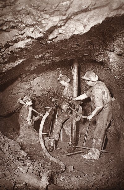 A Rock-Drill End, East Pool Mine, illustration from 
