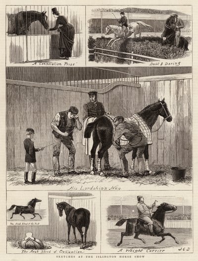 Sketches at the Islington Horse Show by John Charles Dollman