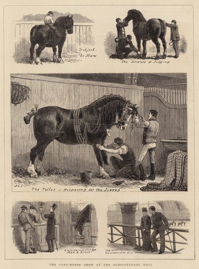 The Cart-Horse Show at the Agricultural Hall by John Charles Dollman