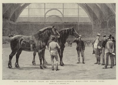 The Shire Horse Show at the Agricultural Hall, the Final Duel by John Charles Dollman