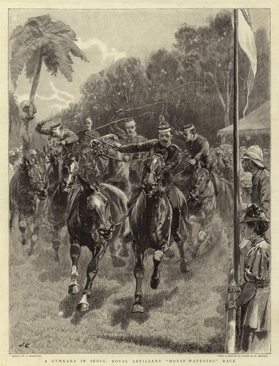 A Gymkana in India, Royal Artillery Horse-Watering Race by John Charlton