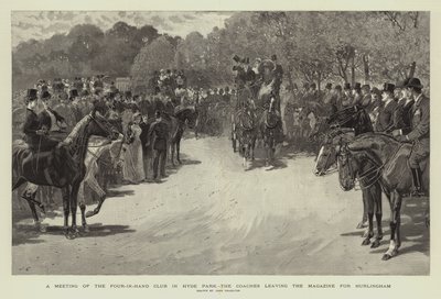 A Meeting of the Four-in-Hand Club in Hyde Park, the Coaches Leaving the Magazine for Hurlingham by John Charlton
