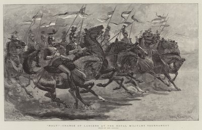 Halt!, Charge of Lancers at the Royal Military Tournament by John Charlton