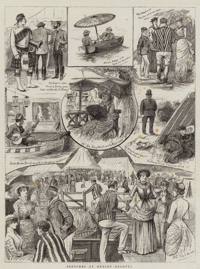 Sketches at Henley Regatta by John Charlton