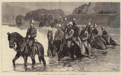 The Afghan War, Cavalry crossing a Ford by John Charlton