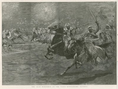 The Arab horsemen at the Paris Hippodrome, Olympia by John Charlton