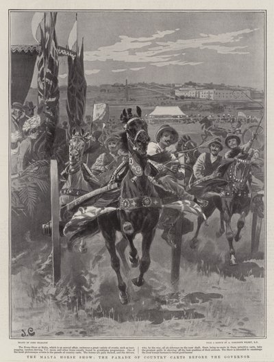 The Malta Horse Show, the Parade of Country Carts before the Governor by John Charlton