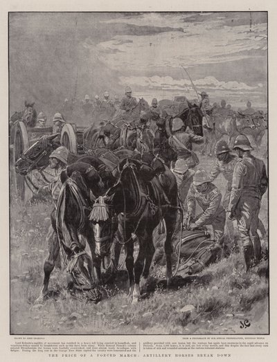 The Price of a Forced March, Artillery Horses break down by John Charlton