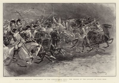 The Royal Military Tournament at the Agricultural Hall, the Charge of the Cavalry of Four Eras by John Charlton